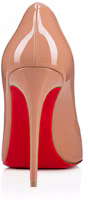 Shop (W) Christian Louboutin Kate 100mm Kasut Tumit Tinggi Nude Kulit Jelujur Patent 3191411PK20