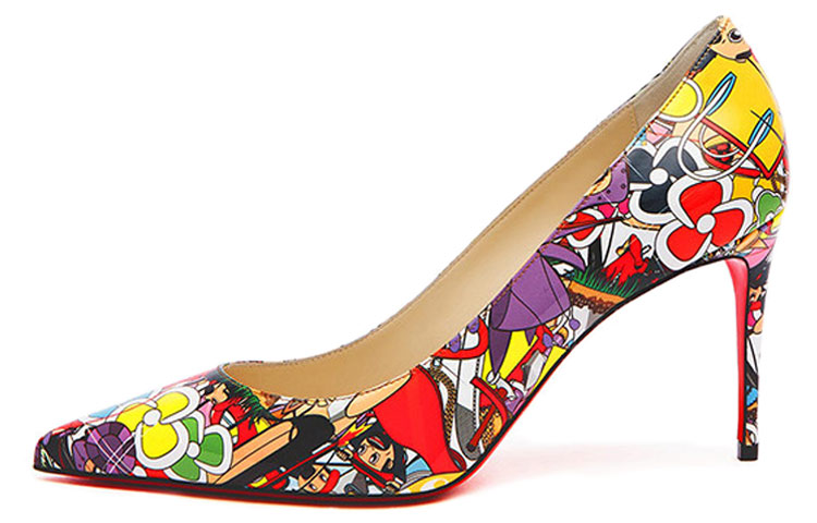 (W) Christian Louboutin Kate 85 'Multicolor Print'