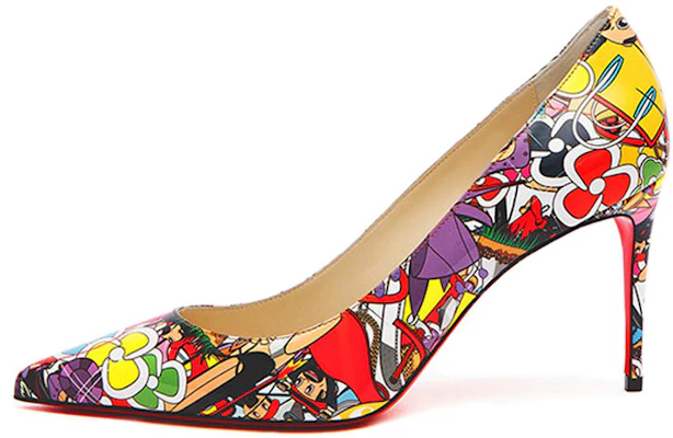 Christian Louboutin Kate 85 彩色印花高跟鞋 女款 Buy Christian Louboutin Kate 85 彩色印花高跟鞋 女款