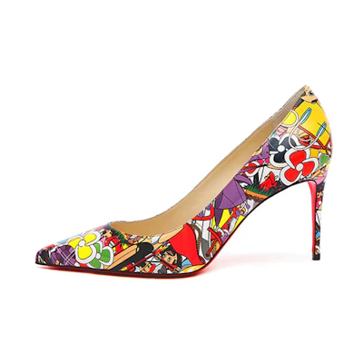 (W) Christian Louboutin Kate 85 'Multicolor Print'