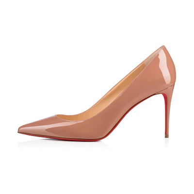 (W) Christian Louboutin Kate 85mm Pump Nude Patent Leather