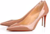 (W) Christian Louboutin Kate 85mm Kasut Tumit Tinggi Kulit Paten Telanjang 3191416PK1A