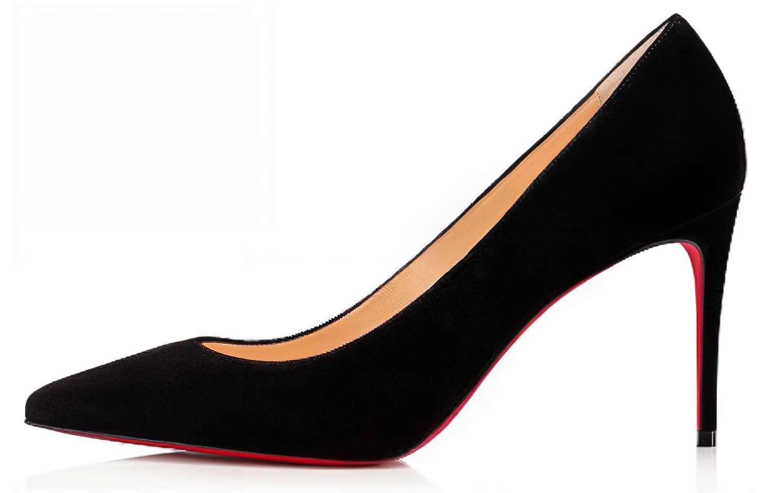 (W) Christian Louboutin Kate 'Black Red'