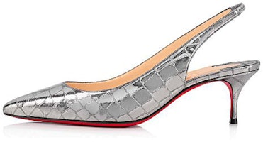 (Women) Christian Louboutin Kate Sling 'Silver' 3210204SV20 (Women) Christian Louboutin Kate Sling 'Silver' 3210204SV20