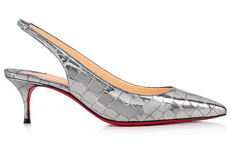 Order (Women) Christian Louboutin Kate Sling 'Silver' 3210204SV20