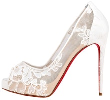 (Women) Christian Louboutin Lace Sandal 'White' 1191593W021 (Women) Christian Louboutin Lace Sandal 'White' 1191593W021