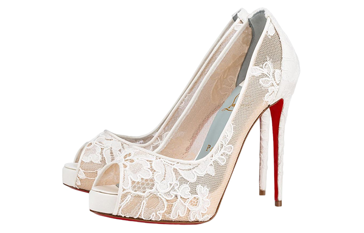Lookbook (Women) Christian Louboutin Lace Sandal 'White' 1191593W021