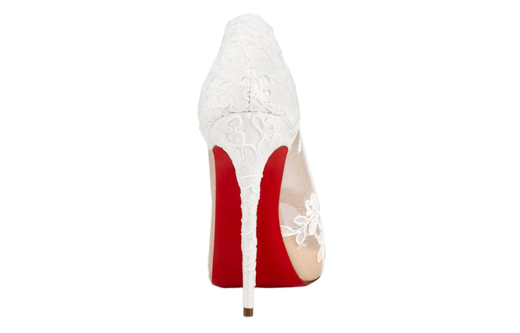 Shop (Women) Christian Louboutin Lace Sandal 'White' 1191593W021