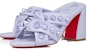(Women) Christian Louboutin Leather Avant-Garde Studded Comfort Block Heel Slide 'Lilac Purple' 1230750L277