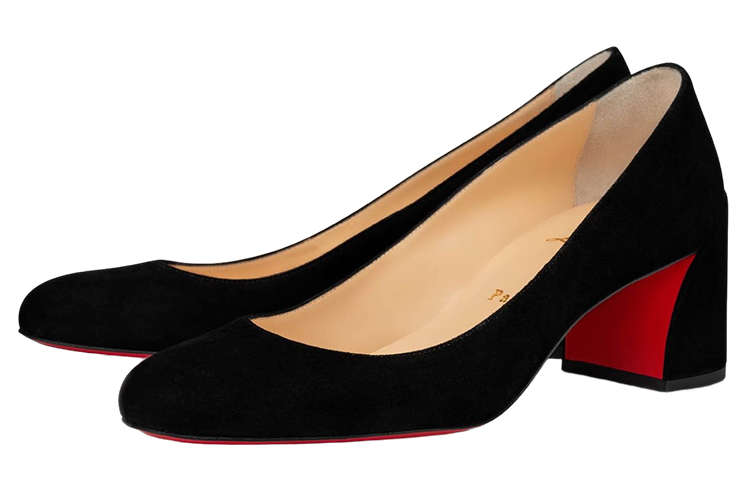 Order (Women) Christian Louboutin Leather Block Heel 'Black' 1200547BK01