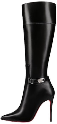 (Women) Christian Louboutin Leather Fashion Pointed-Toe Over-The-Knee Boots 10cm 'Black' 3221247BK01 Buy (Women) Christian Louboutin Leather Fashion Pointed-Toe Over-The-Knee Boots 10cm 'Black' 3221247BK01