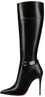 (Women) Christian Louboutin Leather Fashion Pointed-Toe Over-The-Knee Boots 10cm 'Black' 3221247BK01 (Women) Christian Louboutin Leather Fashion Pointed-Toe Over-The-Knee Boots 10cm 'Black' 3221247BK01