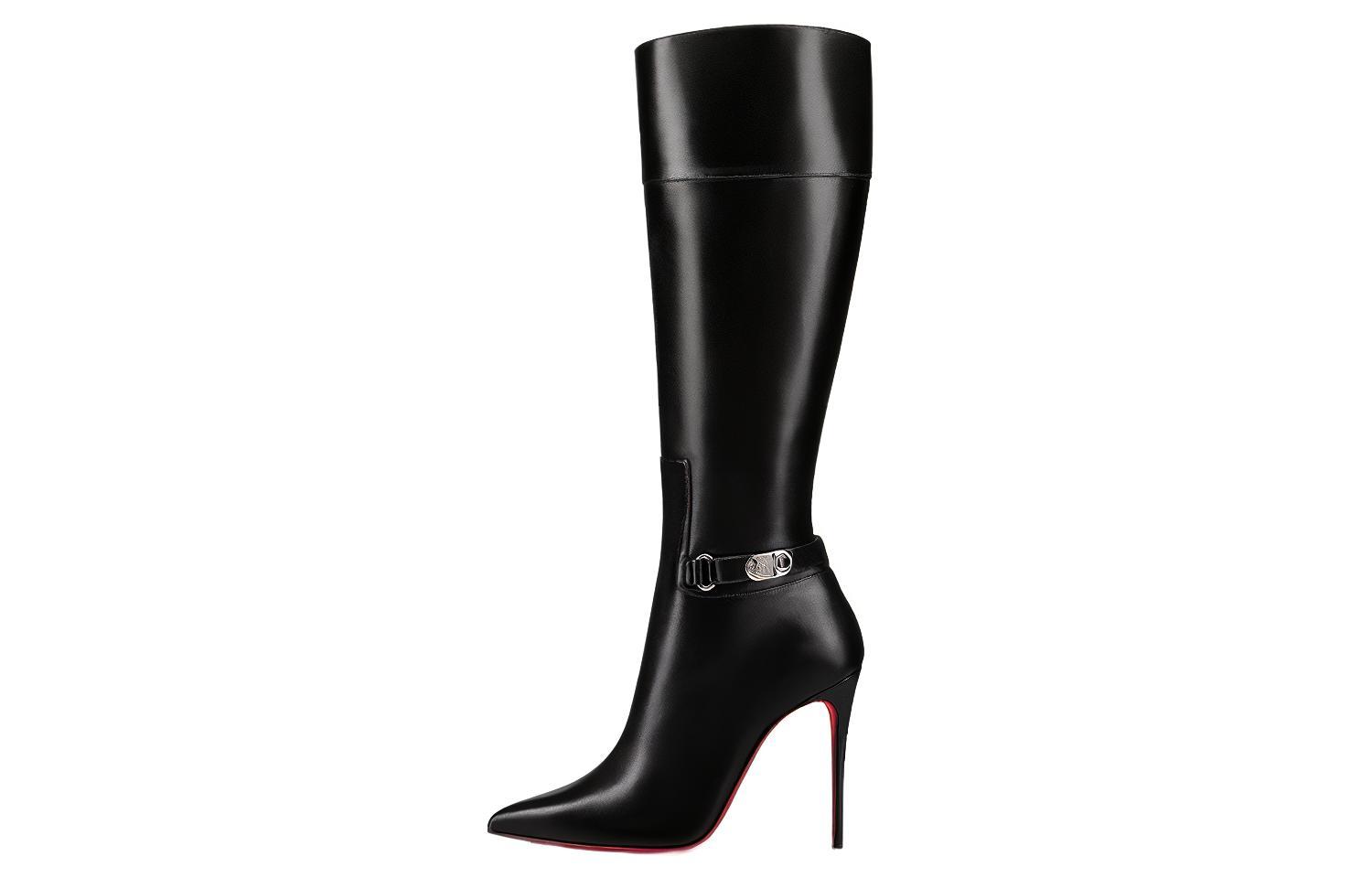 Buy (W) Stivali Alti in Pelle a Punta Christian Louboutin 10cm ''Neri'' 3221247BK01