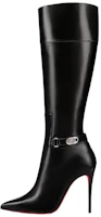 (Women) Christian Louboutin Leather Fashion Pointed-Toe Over-The-Knee Boots 10cm 'Black' 3221247BK01 (Women) Christian Louboutin Leather Fashion Pointed-Toe Over-The-Knee Boots 10cm 'Black' 3221247BK01