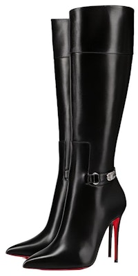 (Women) Christian Louboutin Leather Fashion Pointed-Toe Over-The-Knee Boots 10cm 'Black' 3221247BK01 Lookbook (Women) Christian Louboutin Leather Fashion Pointed-Toe Over-The-Knee Boots 10cm 'Black' 3221247BK01