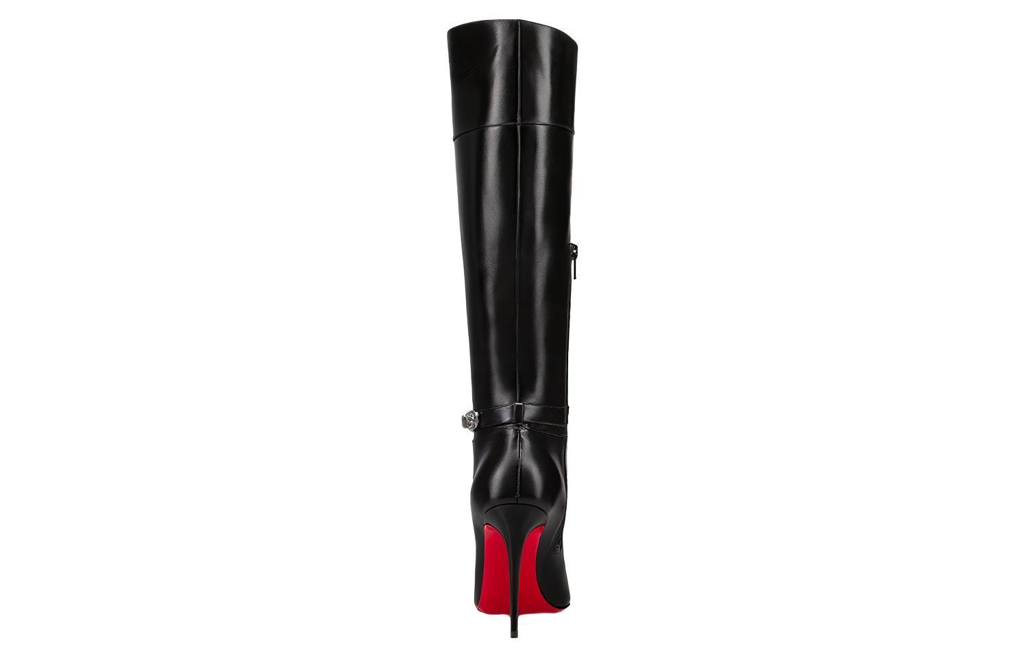 Shop (W) Stivali Alti in Pelle a Punta Christian Louboutin 10cm ''Neri'' 3221247BK01