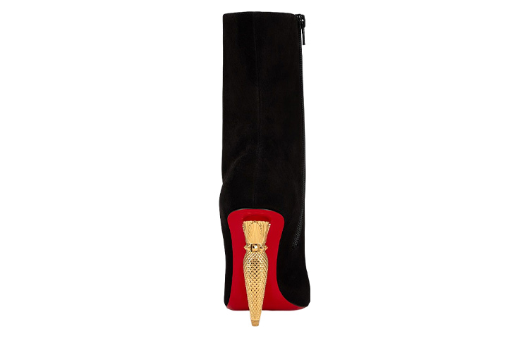 (W) Christian Louboutin Leather High-Heeled Ankle Boot 'Black' 圖 4