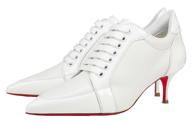 Order (W) Christian Louboutin Escarpins Lacés en Cuir Blanc 1221140W437