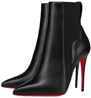 Lookbook (W) Christian Louboutin Sepatu Chelsea Tumit 10cm Kulit Runcing 'Hitam' 1230286BK01