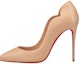 Buy (W) Christian Louboutin Kulit Tumit Tinggi Slip-On 10cm 'Nude' 3200380N247