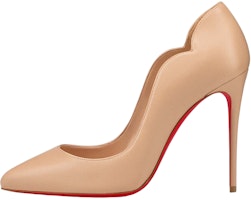 (Women) Christian Louboutin Leather Pointed-Toe Slip-On Stiletto 10cm 'Nude' 3200380N247 (Women) Christian Louboutin Leather Pointed-Toe Slip-On Stiletto 10cm 'Nude' 3200380N247