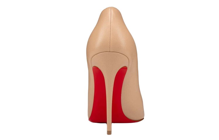 Shop (Women) Christian Louboutin Leather Pointed-Toe Slip-On Stiletto 10cm 'Nude' 3200380N247