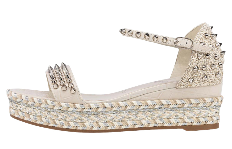 Buy (W) 克里斯提·鲁布托 皮革凉鞋 '米色' 1220576W408