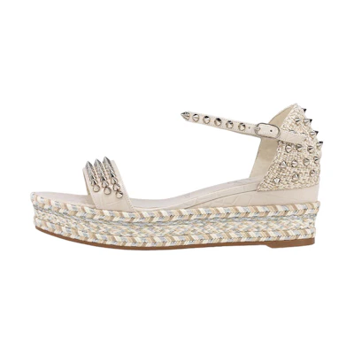 (W) Christian Louboutin Leather Sandal 'Beige'