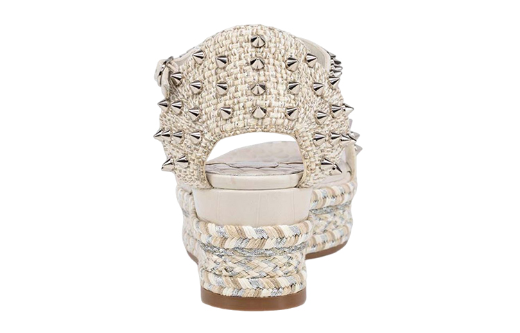 (W) Christian Louboutin Leather Sandal 'Beige' 圖 3