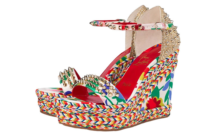(W) Christian Louboutin Leather Sandals 'Multicolor' 圖 3