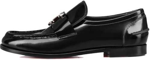 (Women) Christian Louboutin Leather Slip-On Black 'Comfort Casual' 1230355B439 (Women) Christian Louboutin Leather Slip-On Black 'Comfort Casual' 1230355B439