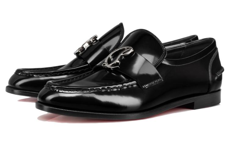(W) Christian Louboutin Leather Slip-On Black 'CMFT Casual' 圖 2