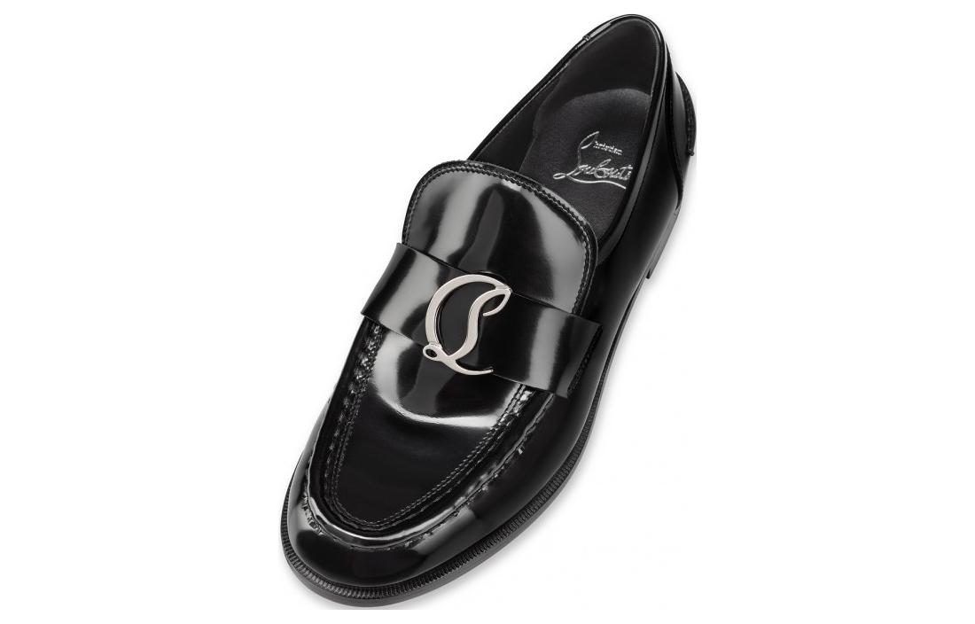 (W) Christian Louboutin Leather Slip-On Black 'CMFT Casual' 圖 3