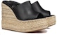 (Women) Christian Louboutin Leather Slip-On Wedge Sandals 'Black' 3230570T339