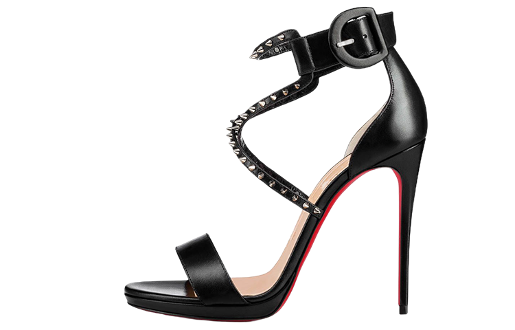 (Women) Christian Louboutin Leather Stiletto Sandals 'Black' 3180515BK65