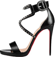 (Women) Christian Louboutin Leather Stiletto Sandals 'Black' 3180515BK65 (Women) Christian Louboutin Leather Stiletto Sandals 'Black' 3180515BK65