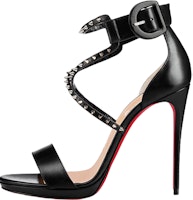 (Women) Christian Louboutin Leather Stiletto Sandals 'Black' 3180515BK65 (Women) Christian Louboutin Leather Stiletto Sandals 'Black' 3180515BK65