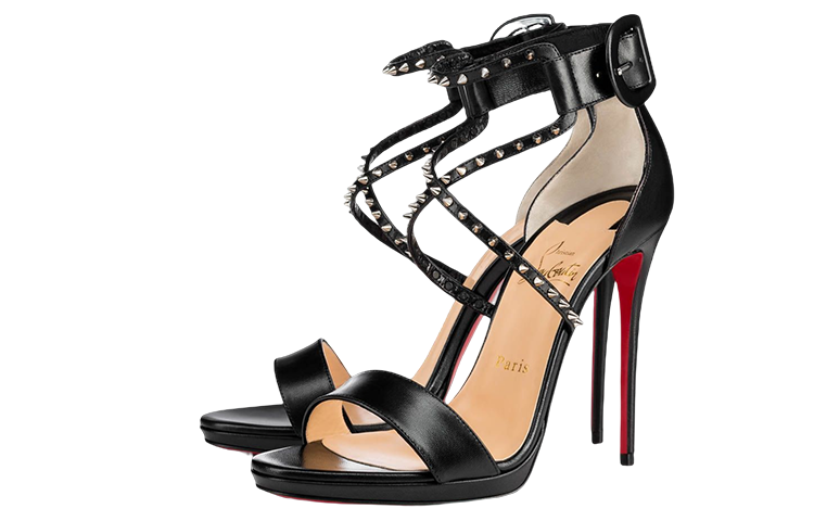 Lookbook (W) Sandal Stiletto Kulit Christian Louboutin 'Hitam' 3180515BK65