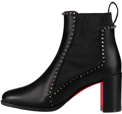 (W) Bottes Chealsea à Talons Chunky à Clous en Cuir Christian Louboutin 7cm ''Noir'' 1230031BK01 Buy (W) Bottes Chealsea à Talons Chunky à Clous en Cuir Christian Louboutin 7cm ''Noir'' 1230031BK01