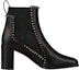 Order (W) Christian Louboutin Chelsea Boot Kulit Studs Tumit 7cm 'Hitam' 1230031BK01