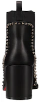 Shop (W) Christian Louboutin Boot Kulit Hak Tebal 7cm dengan Studs 'Hitam' Chelsea Ankle 1230031BK01