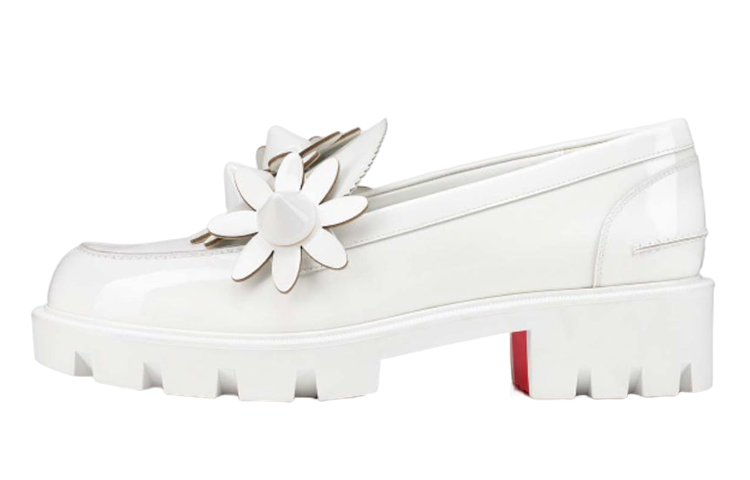 Buy (Women) Christian Louboutin Loafer 'Patent White' 3220243W467