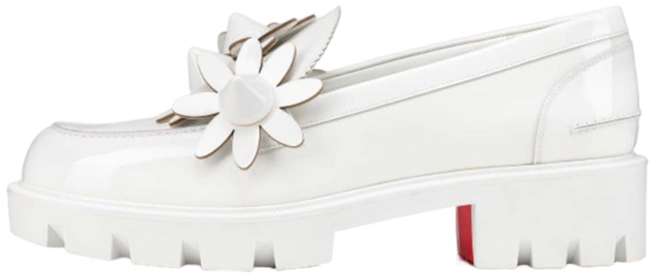 (Women) Christian Louboutin Loafer 'Patent White' 3220243W467 Buy (Women) Christian Louboutin Loafer 'Patent White' 3220243W467