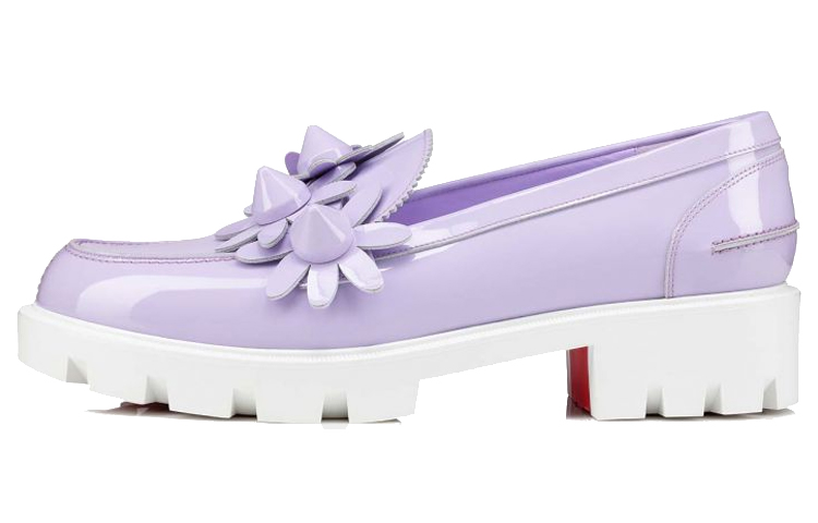 (W) Christian Louboutin Loafer 'Purple Patent Calfskin'