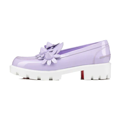 (W) Christian Louboutin Loafer 'Purple Patent Calfskin'