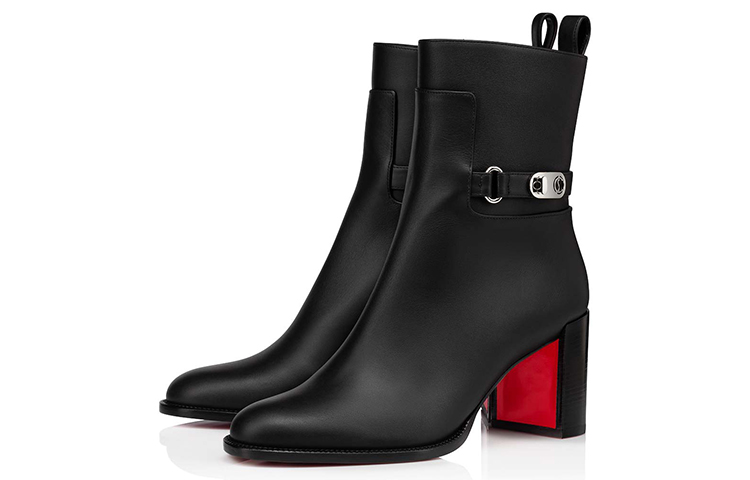 (W) Christian Louboutin Lock Booty 'Black Calfskin' 圖 3