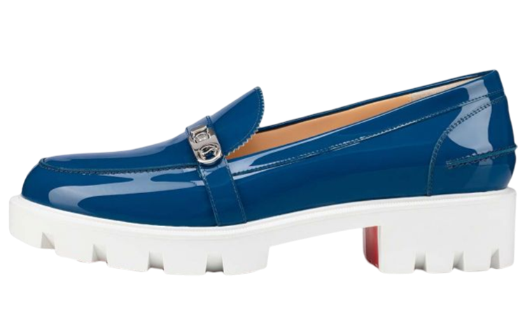 (W) Christian Louboutin Lock Woody Blue