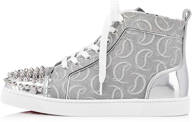 (Women) Christian Louboutin Lou Spikes High-Top 'Grey' 1220116SV71 Buy (Women) Christian Louboutin Lou Spikes High-Top 'Grey' 1220116SV71