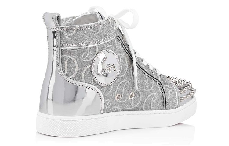 (W) Christian Louboutin Lou Spikes High-Top 'Grey' 圖 3
