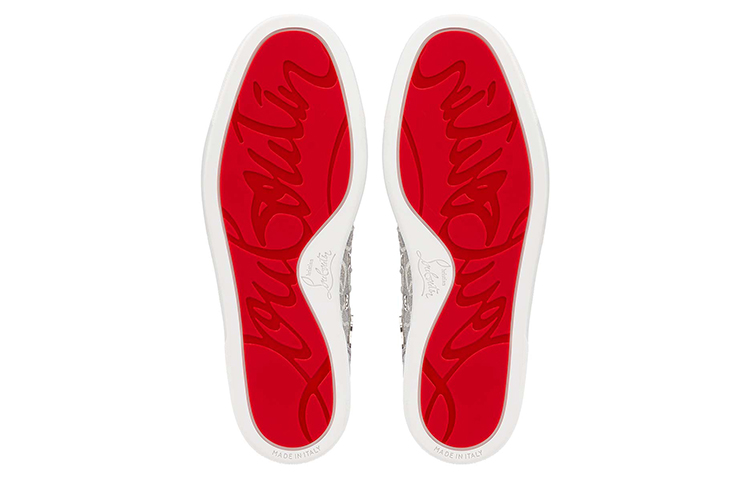 (W) Christian Louboutin Lou Spikes High-Top 'Grey' 圖 5